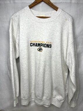 Vintage Green Bay Packers Champion Sweatshirt Crewneck Nutmeg Mens Sz XL NFL USA